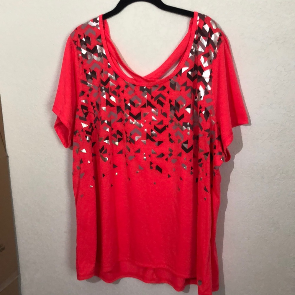 Coral print Livi short sleeve top 22/24